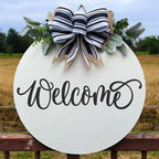 Wood front door sign Wood sign Home decor Welcome sign Sign for front door House warming gift Wedding gift (Welcome 2.0-UV0030(A1) P002, 11" Width) - Image 2