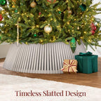 Best Choice Products Christmas Tree Collar, Wood Slatted Tree Skirt - Image 3