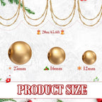 Zeyune 1 Pcs 66 Feet Christmas Beads Garland, Gold - Image 2