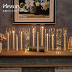 Hewory Hurricane Glass Candle Holders: 36 PCS Chimney Covers Bulk 12.6" H - Image 7