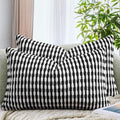 AmHoo Set of 2 Boho Chenille Pillow Cover Decorative Tufted Pillowcase for Couch Bed Sofa Bedroom Living Room Modern 12 x 20-Inch Black by AmHootextile
