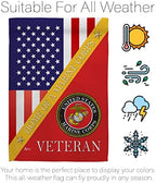 Home of Marine Corps Garden House Flag - Kit Armed Forces USMC Semper Fi United State American Military Veteran Retire Official - Decoration Banner Small Yard Gift Double-Sided Made in USA 28 X 40 - Image 6