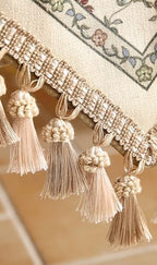 Patdrea Designer French Elegant Linen Table Runner,12"X71"-Audrey A - Image 4