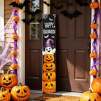 Halloween Welcome Sign for Porch, 47"x7.8" Ghost Pumpkin Front Door Decor - Image 3
