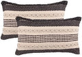 · REDEARTH · Throw Pillow Cover - 12x20, Set of 2 - Precis Descant Gray by REDEARTH