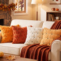 Tingjoo 4 Pcs Fall Pumpkin Pillow Covers 18x18'' Soft Plush Cushion Case by Tingjoo