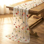 4 Pack Embroidery Floral Table Runner Rustic Spring Summer Wildflower Tulle Table Runner Vintage Flower Tabletop Runners Decoration for Home Wedding Party, 108 x 25 inch (Multicolor Flowers) - Image 7