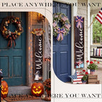 Novabright Welcome Sign for Front Porch Standing, 45.3" x 8.7", Black - Image 4