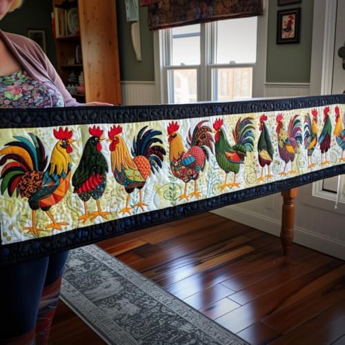Quilted Table Runner 3D Floral Home Decor for Dining Table (H06,14x72) by SodaMeow