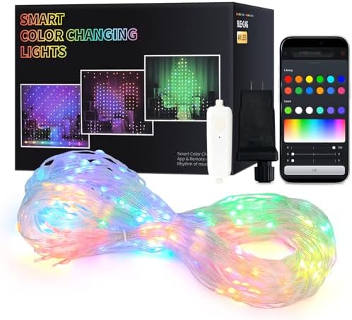 JMEXSUSS 400 LED Smart Curtain Lights for Halloween and DIY Fun, 6.5x6.5 ft by JMEXSUSS