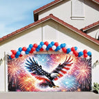 7x16FT Independence Day Garage Door Banner Eagle American Flag Garage Door Cover Decoration for Patriots Party (UAS Flag Eagle, 7 * 16) - Image 7