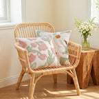 Summer Daisy Throw Pillow Covers 18x18 Inch Set of 2, Chenille Embroidered Pillowcase with 3D Tufted White Flowers Sage Green Leaves, Boho Decorative Cushion Covers for Couch Sofa Bed - Image 5