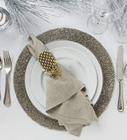 Gold Napkin Rings Set of 6, Cute Napkin Holder - Pineapple - Image 6