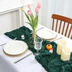 12 Pack Emerald Green Cheesecloth Table Runner 23 x 120 Inch 10Ft - Image 3