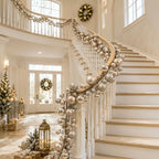 2 Pcs 9 ft Christmas Ball Ornament Garland, Champagne Gold - Image 5