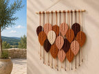 Macrame Wall Hanging Large, Boho Wall Decor, Leaf Macrame Wall Art, Woven Cotton Tapestry for Bedroom Living Room (Brown Tones) 39" x 31" - Image 7