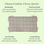 CPC Tablecloth 100% Cotton 60x90 Inch Indian Block Print Rectangle Table Cover, Washable Table Cloth for Weddings, Spring/Summer, Barbeque - Tourmaline Pink - Image 6