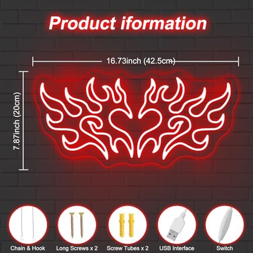Blooming Anatomical Heart Neon Sign for Bedroom Gothic Floral Wall Decor - Image 3