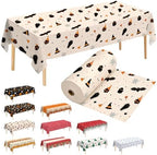 54 Inch X 300 Feet Plastic Table Cover Roll Disposable Halloween Tablecloth Ghost Bat Plastic Table Covers for Halloween Party Decorations by JHDZDHY