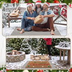 Moucuny 2 Pcs Christmas Outdoor Mat, Non Slip - Image 6