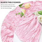 16 Pack Pink Cheesecloth Table Runner 21.5 x 120 Inches Boho Gauze Table Runners 10FT Long Cheese Cloth Table Runner for Bridal Shower Baby Shower Birthday Party Wedding Decor - Image 5