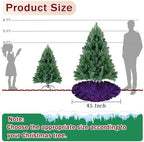 Purple Christmas Tree Skirt Ruffle 45 in Tree Skirt for Halloween - Image 3