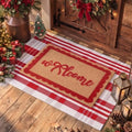 2pcs Christmas Welcome Mat for Front Door Layered Buffalo Plaid Outdoor Rug by Unknown