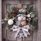 Suncalla 20" Christmas Snowman Wreath Winter Door Wreaths for Front Door by Unknown