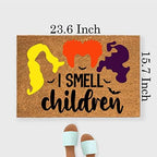 Funny Coir Doormat - Smell Children Hocos Pocos Halloween Welcome Mat for Front Porch & Entrance - 23.6 x 15.7 inch PVC Non Slip Outdoor Coir Doormat - Image 3