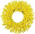 24 Inch Artificial Yellow Forsythia Wreaths Spring Summer Fall Wreath by YXFEIR