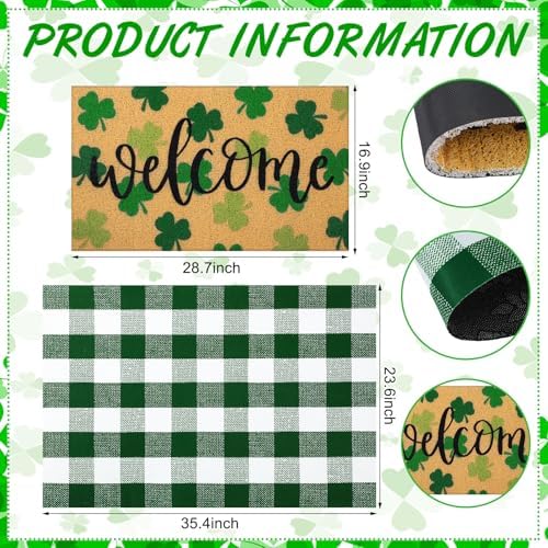 Tinideya 2 23.6 X 35.4 Inches St Patrick's Day Green White - Image 3
