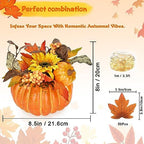 Waipfaru Fake Pumpkin Decor, Decorative Pumpkins for Fall, Fall Centerpieces for Tables, Fall Decor Artificial Pumpkins for Home Table Thanksgiving Halloween Indoor Outdoor Porch Bathroom Decor - Image 5