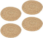 50 PCS Round Woven Placemats, 12 Inch Natural Bulrush Table Mats by Unknown