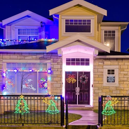 TRWYMZ Christmas Decorations - 16" Christmas Window Silhouette Lights - Image 6