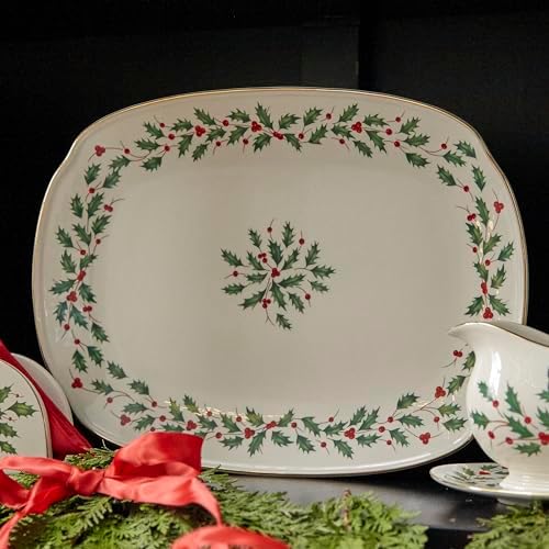 Lenox Holiday Porcelain Oblong Christmas Serving Platter - Image 4