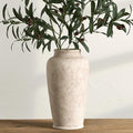 Ceramic Flower Vase, Large Rustic Vase Farmhouse Decorative Tall Vase Floral Pottery Vases for Home Decor Table Living Room Entryway Mantel Bedroom Bathroom Kitchen - 12" D by ooit