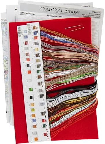 Dimensions Gold Collection Counted Cross Stitch 'Snowman Gathering' Personalized Christmas Stocking Kit, White Aida, 16", 18 Count - Image 3