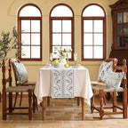 ISAENNE Designer French Linen Long Table Runner,102"x12"-Mosella D - Image 2