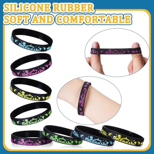 Soulchen 200 Pcs Christmas Nativity Silhouette Silicone Bracelets Wristband - Image 3