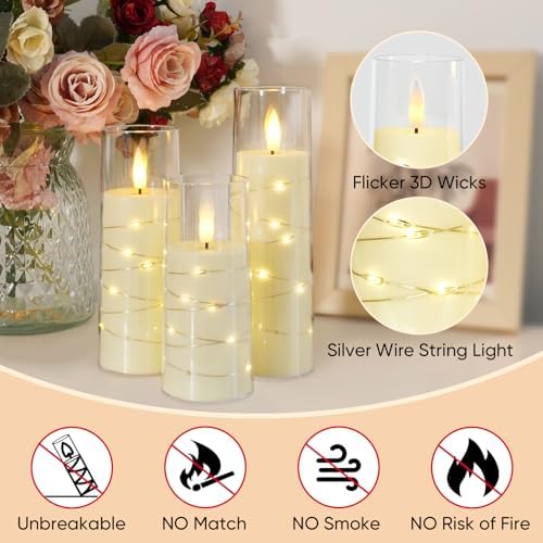 Raycare 9 Pcs Flameless Battery Operated Pillar Candles with Remote Timer - Image 5