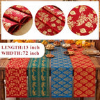 Gilprop 4 Pcs Diwali Table Runner 13x72 Inch Indian Table Cloth Decoration - Image 2