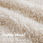 Foindtower Decorative Fuzzy Faux Fur Throw Pillow Cover 26x26 Inch Ivory - Image 2