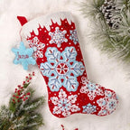 Bucilla Felt Applique 18" Stocking Making Kit, Frosty Flurries, Perfect for DIY Arts and Crafts, 89735E - Image 3