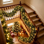 HipTree 9FT Real Touch Lighted Christmas Cedar Garland with Lights String - Image 5