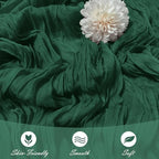 15 Pack Emerald Green Cheesecloth Table Runner 17 x 108 inch Cheese Cloth Table Runners 9ft Green Table Runner Rustic Romantic Sheer Gauze Runner for Wedding Party Baby Shower Table Decoration - Image 5