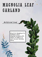 Serene Spaces Living Green Artificial Magnolia Leaf Garland, Ideal to Hang at Wedding, Store Display, Window Sill, Fall Decor, Perfect Holiday Décor, 72" Long - Image 6
