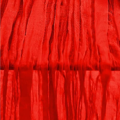 10 Pack Red Cheesecloth Table Runner 35x120 Inch 10Ft Rustic Gauze Cheese Cloth Table Runner Sheer Cheesecloth Table Runners for Wedding Party Bridal Shower Decoration - Image 6