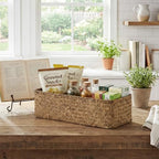 StorageWorks Toilet Paper Basket, 3-Section Toilet Tank Basket, Seagrass - Image 7