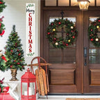 SRongmao Merry Christmas Porch Sign Christmas Front Door Hanging Decorations 8x63inch Vertical Wooden Indoor Outdoor Standing Signs For Home Yard Farmhouse Holiday Decor - Image 5
