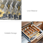 Tropical Plants Placemats Set of 8, Cotton Linen Fabric Place Mats, Yellow Flowers Pineapple Palm Leaves Washable Decorative Table Mats Protector for Home Kitchen Dining Wedding Party Coffee Tables - Image 5